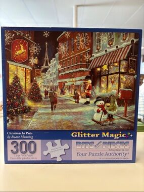 Bits and Pieces Glitter Magic 300-Piece Puzzle - Blue
